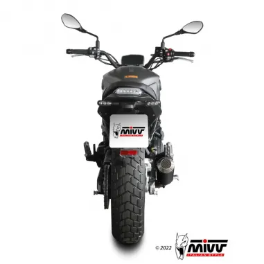 Mivv Benelli Leoncino 800 Terminale Di Scarico Per Moto Marmitta Mk3 Inox Nero