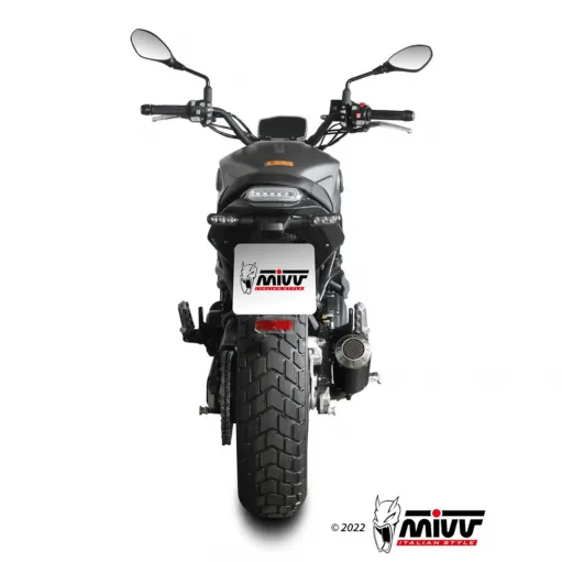 Mivv Benelli Leoncino 800 Terminale Di Scarico Per Moto Marmitta Mk3 Inox Nero