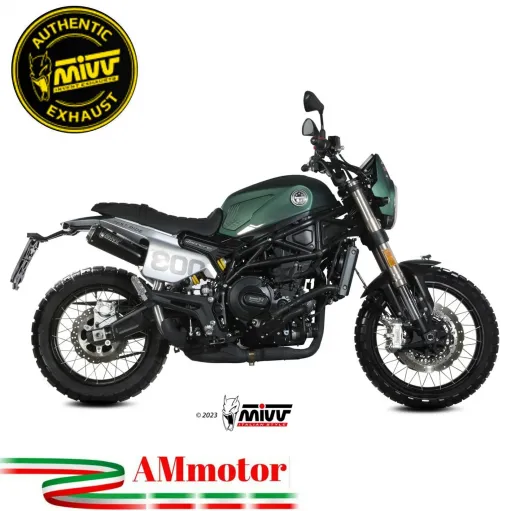 Mivv Benelli Leoncino 800 Trail Terminale Di Scarico Per Moto Marmitta X-M1 Inox Nero