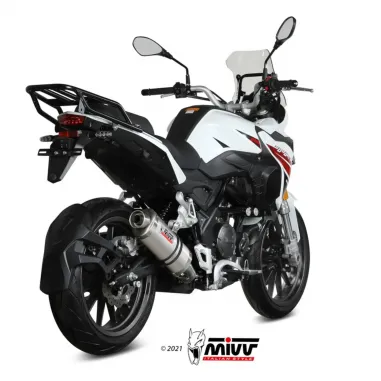 Mivv Benelli Trk 251 Terminale Di Scarico Per Moto Marmitta Ovale Inox