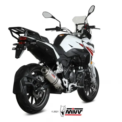 Mivv Benelli Trk 251 Terminale Di Scarico Per Moto Marmitta Ovale Inox