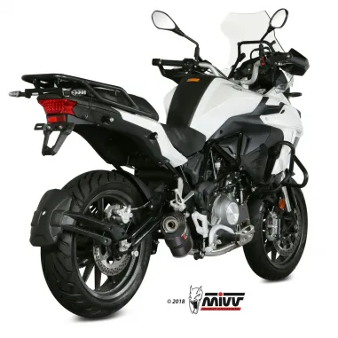 Mivv Benelli Trk 502 Terminale Di Scarico Per Moto Marmitta Oval Carbon Cap