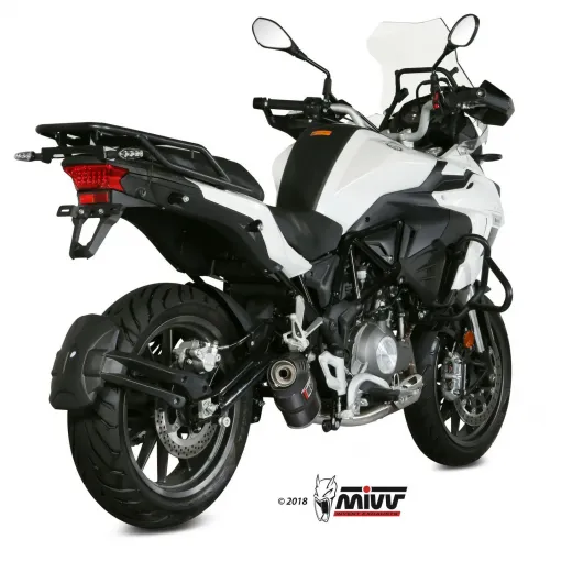 Mivv Benelli Trk 502 Terminale Di Scarico Per Moto Marmitta Oval Carbon Cap