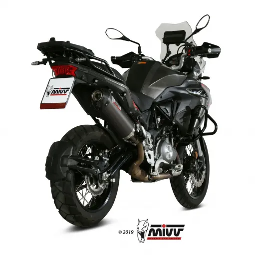 Mivv Benelli Trk 502 X Terminale Di Scarico Per Moto Marmitta Oval Carbon Cap