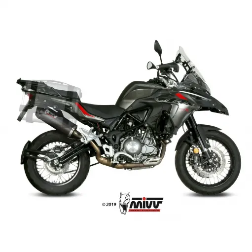 Mivv Benelli Trk 502 X Terminale Di Scarico Per Moto Marmitta Oval Carbon Cap