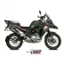 Mivv Benelli Trk 502 X Terminale Di Scarico Per Moto Marmitta Oval Titanio Carbon Cap