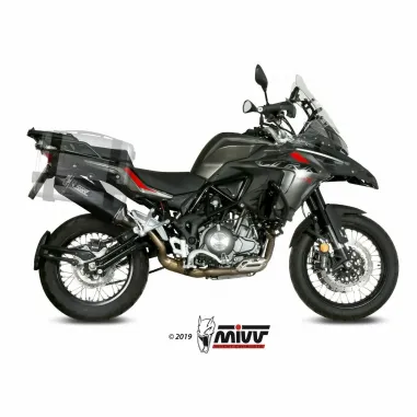 Mivv Benelli Trk 502 X Terminale Di Scarico Per Moto Marmitta Speed Edge Inox Nero