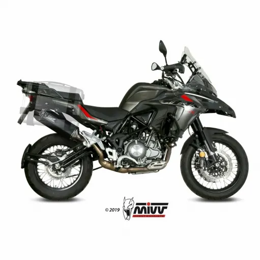 Mivv Benelli Trk 502 X Terminale Di Scarico Per Moto Marmitta Speed Edge Inox Nero