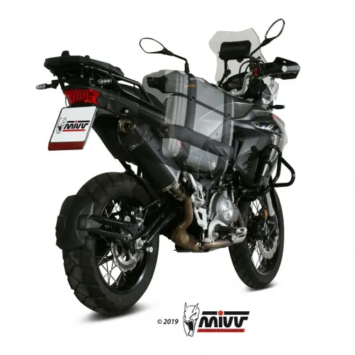 Mivv Benelli Trk 502 X Terminale Di Scarico Per Moto Marmitta Speed Edge Inox Nero