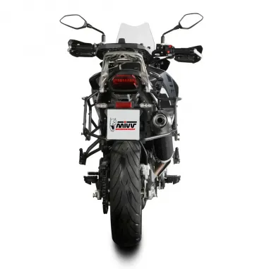 Mivv Benelli Trk 702 / X Terminale Di Scarico Per Moto Marmitta Oval Carbon Cap