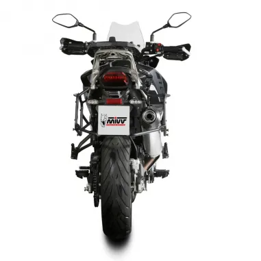 Mivv Benelli Trk 702 / X Terminale Di Scarico Per Moto Marmitta Oval Inox Carbon Cap
