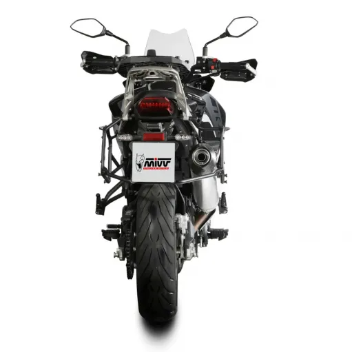 Mivv Benelli Trk 702 / X Terminale Di Scarico Per Moto Marmitta Oval Inox Carbon Cap