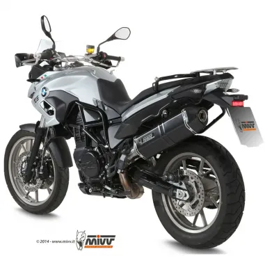 Mivv Bmw F 700 GS 12 - 2017 Terminale Di Scarico Moto Marmitta Speed Edge Inox Nero