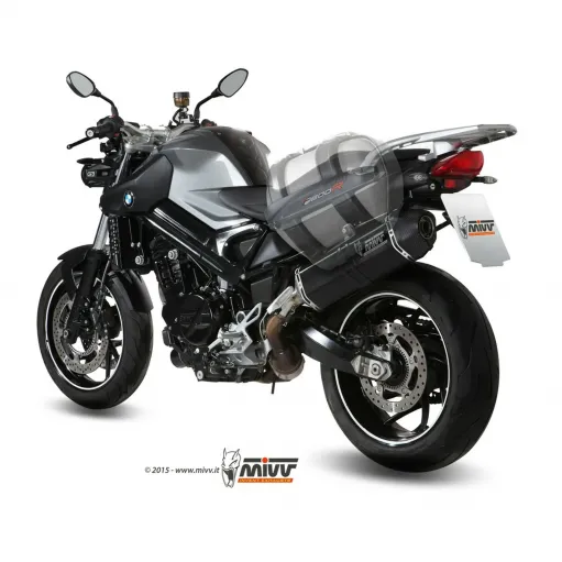 Mivv Bmw F 800 R / GT Terminale Di Scarico Per Moto Marmitta Speed Edge Inox Nero