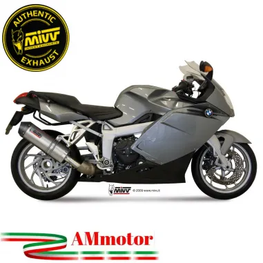 Mivv Bmw K 1200 R / S / GT Terminale Di Scarico Moto Marmitta Oval Titanio Carbon Cap