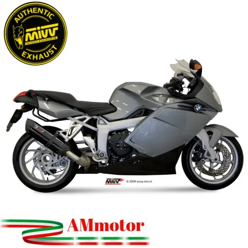 Mivv Bmw K 1200 R / S / GT Terminale Di Scarico Moto Marmitta Suono Inox Nero