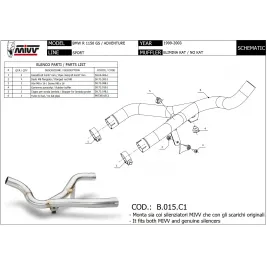 Bmw R 1150 GS / Adventure Mivv Tubo Elimina Kat Catalizzatore Moto Collettore Scarico 2