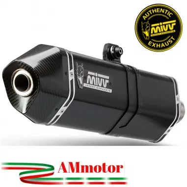 Mivv Bmw R 1200 GS / Adventure 08 - 2009 Terminale Di Scarico Moto Marmitta Speed Edge Inox Nero
