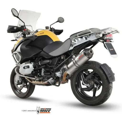 Mivv Bmw R 1200 GS / Adventure 10 - 2012 Terminale Di Scarico Moto Marmitta Oval Titanio Carbon Cap