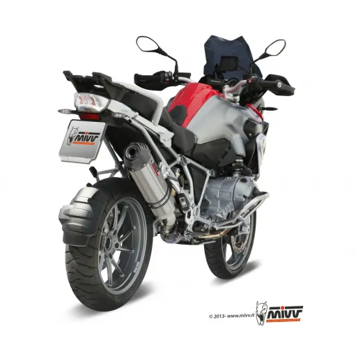 Mivv Bmw R 1200 GS / Adventure 13 - 2018 Terminale Di Scarico Moto Marmitta Oval Titanio Carbon Cap