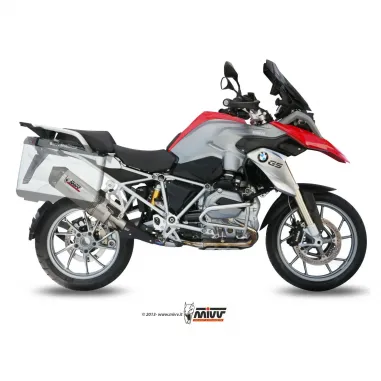 Mivv Bmw R 1200 GS / Adventure 13 - 2018 Terminale Di Scarico Moto Marmitta Oval Titanio Carbon Cap