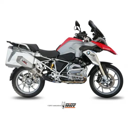 Mivv Bmw R 1200 GS / Adventure 13 - 2018 Terminale Di Scarico Moto Marmitta Oval Titanio Carbon Cap