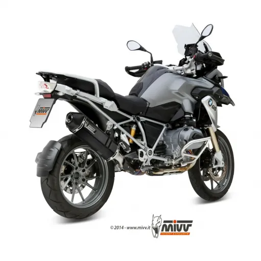 Mivv Bmw R 1200 GS / Adventure 13 - 2018 Terminale Di Scarico Moto Marmitta Speed Edge Inox Nero