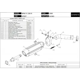 Mivv Bmw R 1200 R 08 - 2010 Terminale Di Scarico Moto Marmitta Suono Inox Nero 2