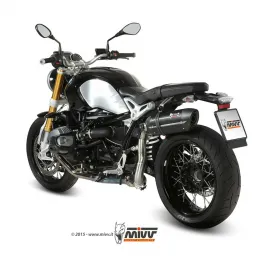 Mivv Bmw R NineT 14 - 2020 Terminale Di Scarico Moto Marmitta Suono Inox Nero Alto 2