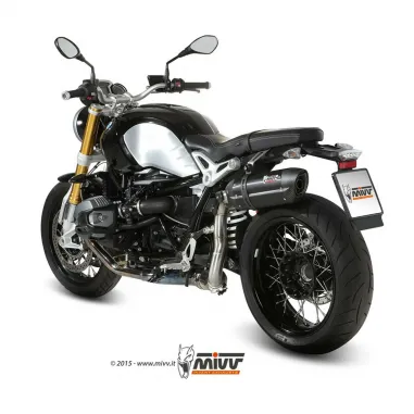 Mivv Bmw R NineT 14 - 2020 Terminale Di Scarico Moto Marmitta Suono Inox Nero Alto