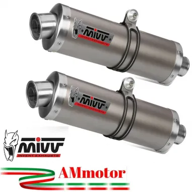 Mivv Cagiva Raptor 1000 00 - 2005 Terminali Di Scarico Moto Marmitte Oval Titanio