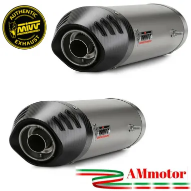 Mivv Ducati 848 07 - 2013 Terminali Di Scarico Per Moto Marmitte Oval Titanio Carbon Cap