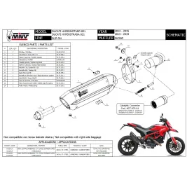 Mivv Ducati Hyperstrada 821 Terminale Di Scarico Moto Marmitta Suono Inox 2