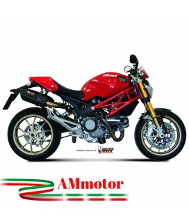 Mivv Ducati Monster 1100 08 - 2010 Terminali Di Scarico Moto Marmitte Suono Inox Nero