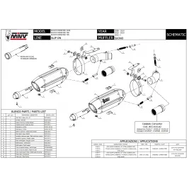 Mivv Ducati Monster 1100 08 - 2010 Terminali Di Scarico Moto Marmitte Suono Inox Nero 2