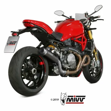 Mivv Ducati Monster 1200 17 - 2021 Terminale Di Scarico Moto Marmitta Gp Pro Inox Nero