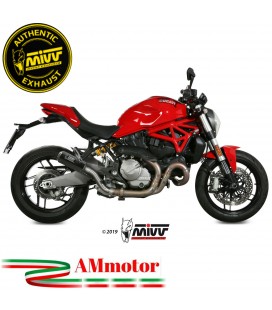 Mivv Ducati Monster 1200 17 - 2021 Terminale Di Scarico Moto Marmitta MK3 Carbonio Racing