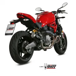 Mivv Ducati Monster 1200 17 - 2021 Terminale Di Scarico Moto Marmitta MK3 Carbonio Racing 2