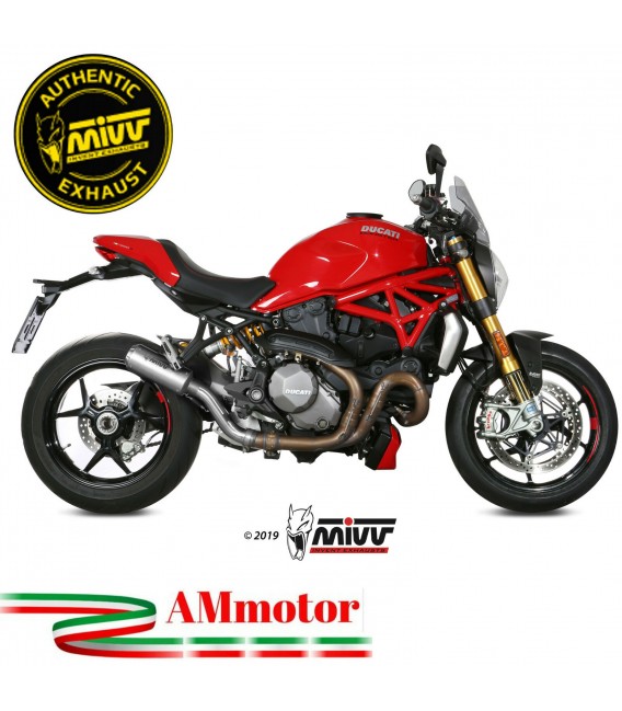 Mivv Ducati Monster 1200 17 - 2021 Terminale Di Scarico Moto Marmitta MK3 Inox Racing