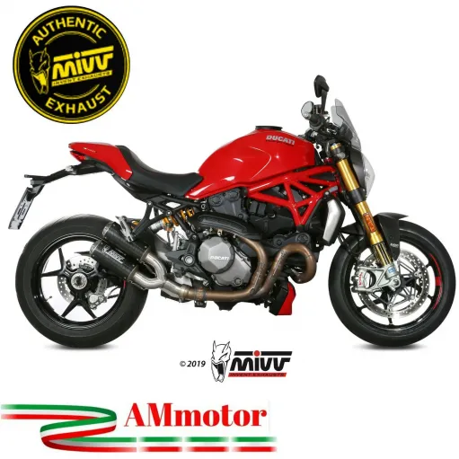 Mivv Ducati Monster 1200 17 - 2021 Terminali Di Scarico Moto Marmitte MK3 Carbonio Racing