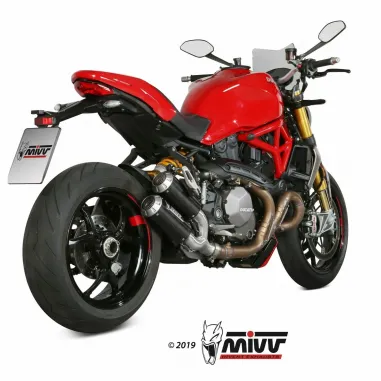 Mivv Ducati Monster 1200 17 - 2021 Terminali Di Scarico Moto Marmitte MK3 Carbonio Racing