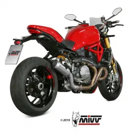 Mivv Ducati Monster 1200 17 - 2021 Terminali Di Scarico Moto Marmitte MK3 Inox Racing 2