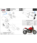 Mivv Ducati Monster 1200 17 - 2021 Terminali Di Scarico Moto Marmitte MK3 Inox Racing