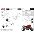 Mivv Ducati Monster 1200 / S 14 - 2016 Terminali Di Scarico Moto Marmitte Mk3 Inox Nero