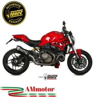 Mivv Ducati Monster 1200 / S 14 - 2016 Terminale Di Scarico Moto Marmitta Delta Race Inox Nero