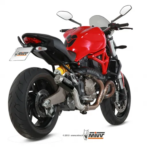 Mivv Ducati Monster 821 14 - 2017 Terminale Di Scarico Moto Marmitta Mk3 Carbonio