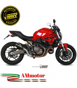 Mivv Ducati Monster 821 14 - 2017 Terminale Di Scarico Moto Marmitta Mk3 Inox Nero