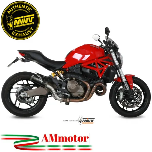 Mivv Ducati Monster 821 14 - 2017 Terminale Di Scarico Moto Marmitta Mk3 Inox Nero