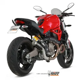 Mivv Ducati Monster 821 14 - 2017 Terminale Di Scarico Moto Marmitta Mk3 Inox Nero 2