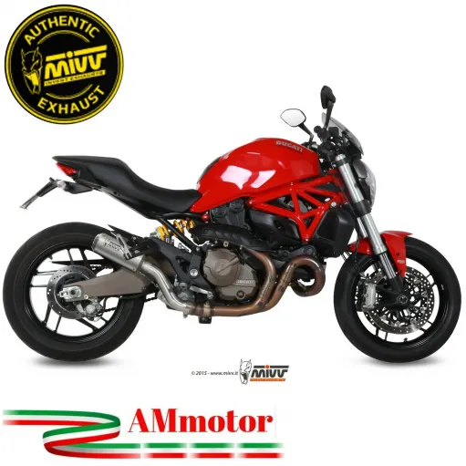 Mivv Ducati Monster 821 14 - 2017 Terminale Di Scarico Moto Marmitta Mk3 Inox
